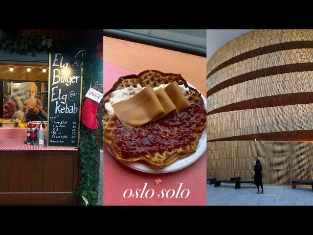 oslo solo christmas market, best italian  restaurant, norwegian waffles  NORWAY VLOG 001