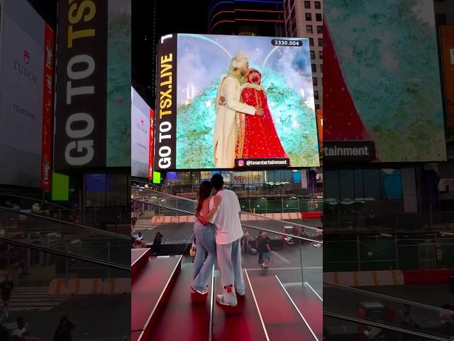 Wedding Video at Times Square, NYC | Surprise Gift | Proposal | Darshan Raval | Mahiye Jinna Sohna