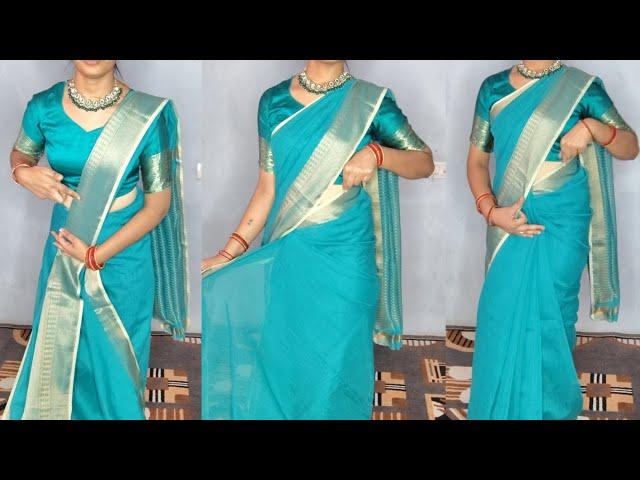 How to make perfect pleats in cotton saree draping tutorial for beginners