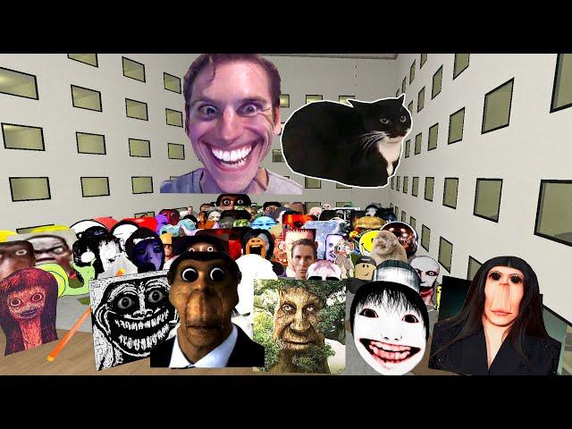 Nico's Nextbots Update and Maxwell Cat, Rosalia Bizcochito and Obunga Family in Backrooms Gmod !!!