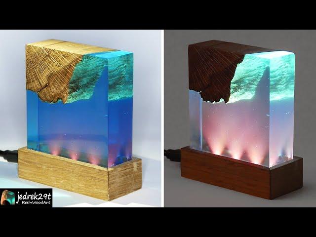 Night Lamp with Resin and Wood / RESIN ART