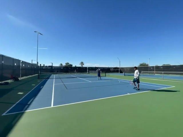 Playing Tennis at GRC, AZ with my partner Madz