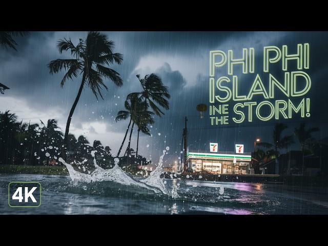 Walking Tour of Phi Phi Island in Rainy Season ️ – Empty Streets and Storm Walk! 