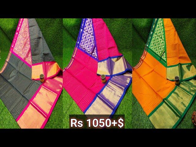 *CHANDERI KUPPADAM CHECKS Big Border SAREES*