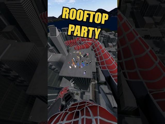 Spider-Man VR ROOFTOP PARTY  #vr #virtualreality #gaming #spiderman