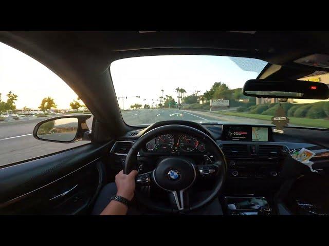 F82 M4 POV Drive on the way home from Work 4k (External Mic)