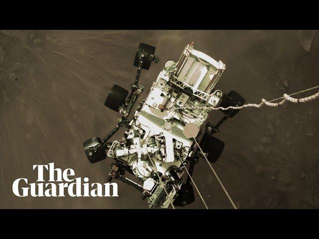 Footage of Perseverance rover landing on Mars released by Nasa