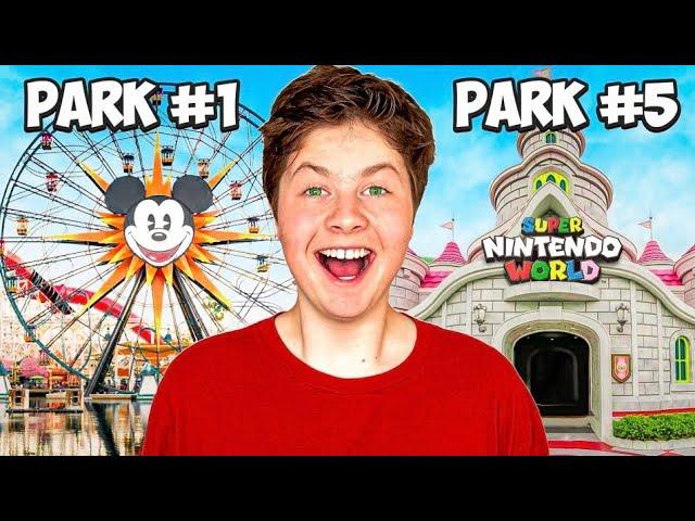 I Went to 5 Theme Parks In 24 Hours!