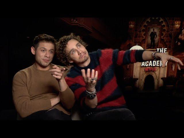 Robert Sheehan and David Castaneda talk leaving each other on read while filming Umbrella Academy