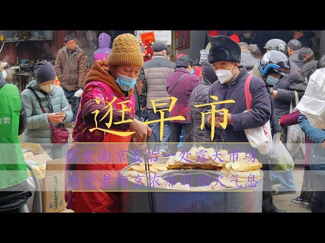 南京西善桥早市-起个大早去逛早市 煎饼馄饨青稞馍 好吃的太多了 10来块钱就能吃饱 感受满满的人间烟火气 Get up early to visit the morning market