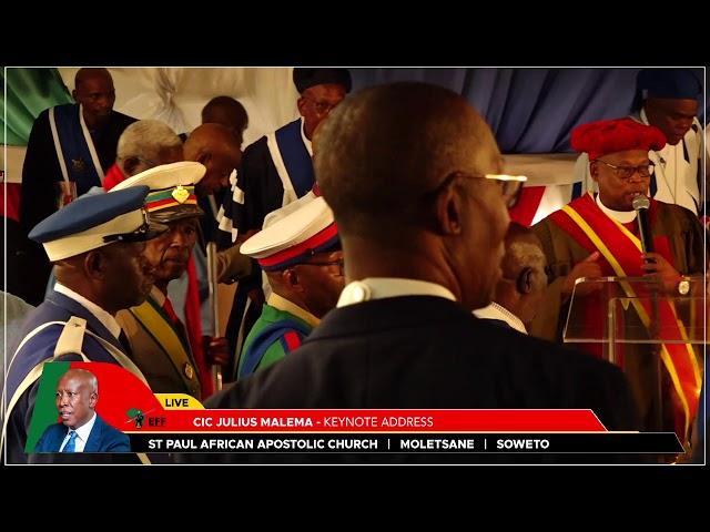 CIC Julius Malema Addresses St Pauls African Apostolic Church, 16 February 2025