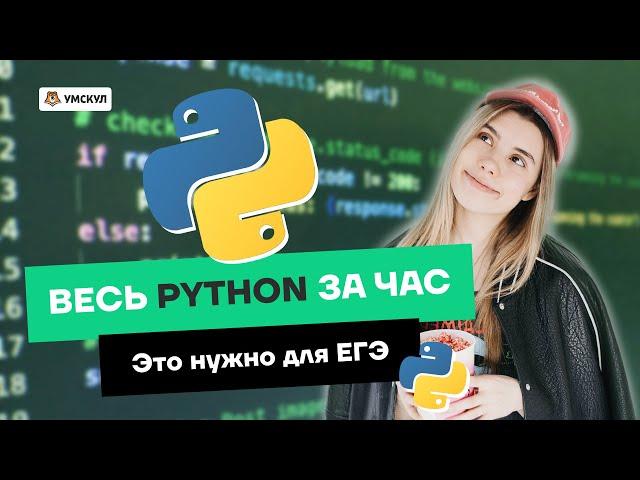 ВЕСЬ ПИТОН для ЕГЭ ЗА 50 МИНУТ: все основы программирования | ЕГЭ информатика | Умскул