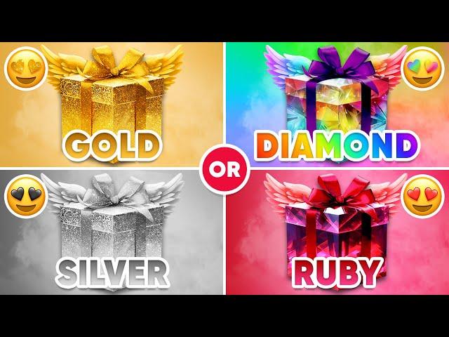 Choose Your Gift!  Gold, Diamond, Silver or Ruby  How Lucky Are You?  Quiz Shiba