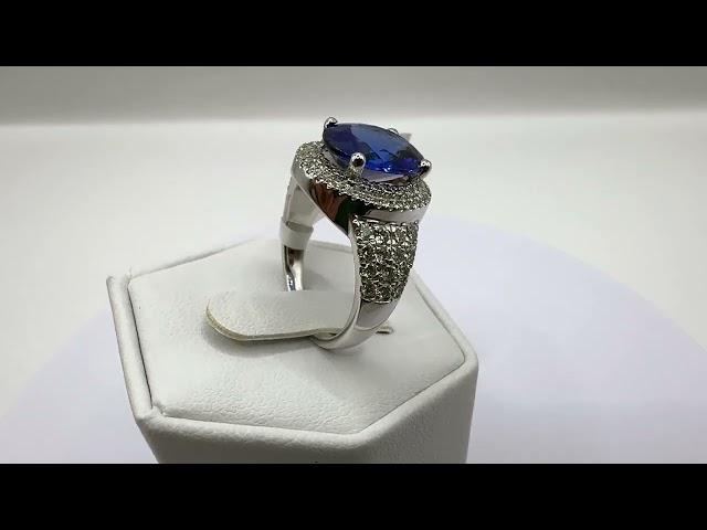 Cheshire Jewels 18ct Tanzanite Diamond Ring