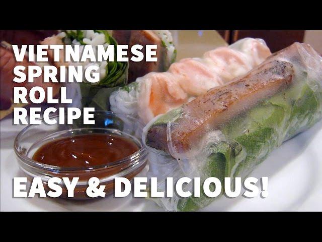 How to Make Vietnamese Fresh Spring Rolls - Goi Cuon with Shrimp and Pork