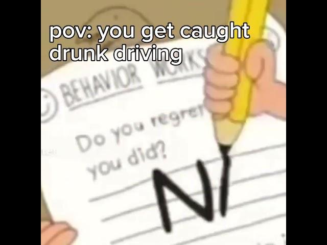 POV: you get caught drunk driving #shorts #memes #viral