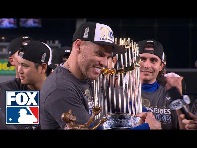 Los Angeles Dodgers' World Series Trophy ceremony, Freddie Freeman wins MVP | MLB on FOX