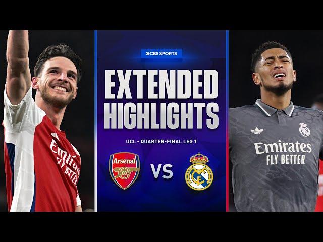 Arsenal vs. Real Madrid: Extended Highlights | UCL Quarter-final Leg 1 | CBS Sports Golazo