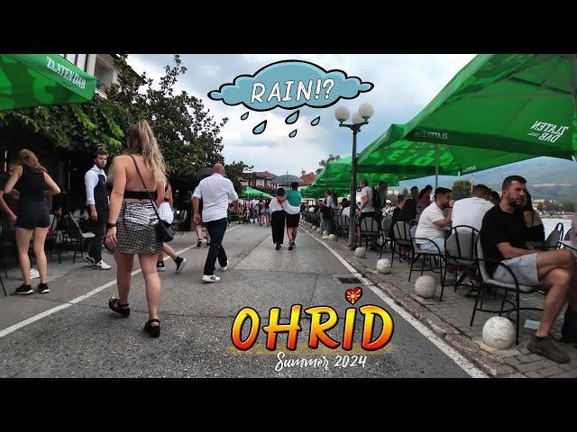 OHRID, Macedonia 2024 ️ Summer with Rain!? 【WALK TOUR】‍️ Охрид, Македонија (Лето 2024) 