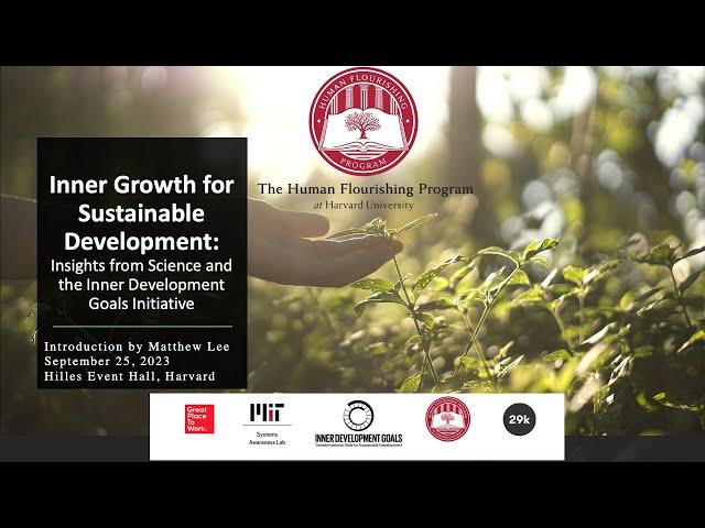 The Harvard Human Flourishing Program hosts Inner Development Goals