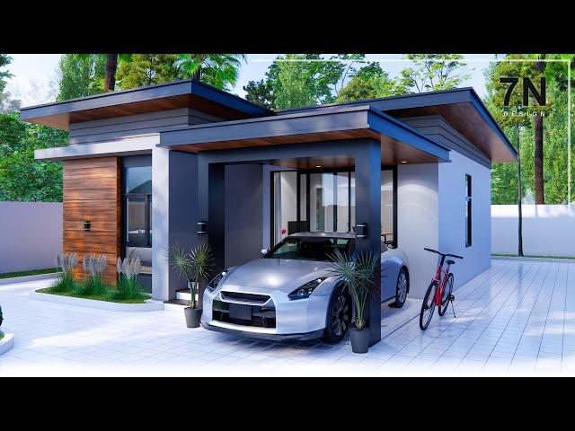 7 x 9 Meter​ Small House Design - House Design with Black color (3Bedroom)