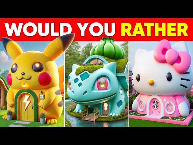 Would You Rather - Build Your Fantasy House  Pokemon Edition | Moca Quiz