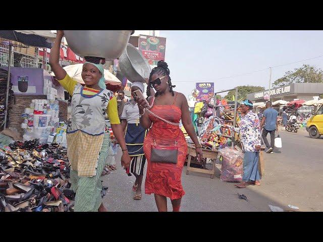 INSIDE GHANA FAMOUS STREET MARKET, ACCRA MAKOLA