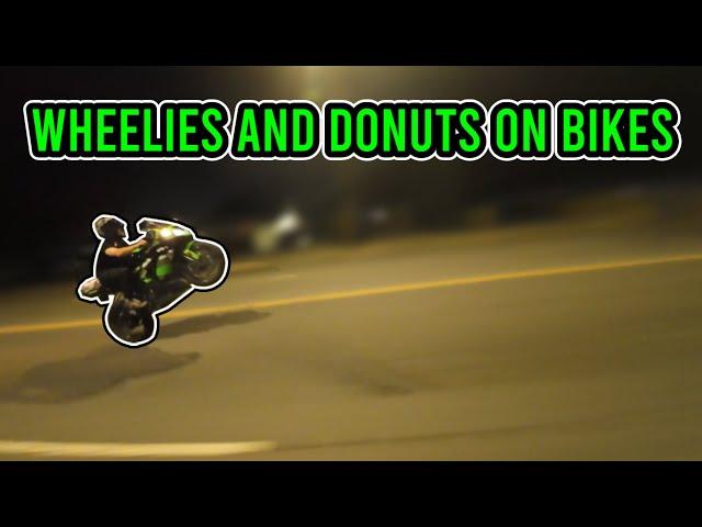 WHEELIES AND DONUTS ON BIKES