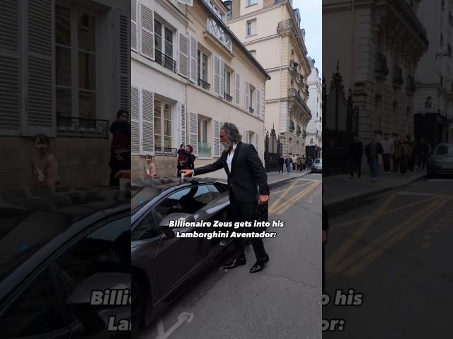 Billionaire Zeus gets into his Lamborghini Aventador #luxury #luxurylifestyle #supercar #lamborghini