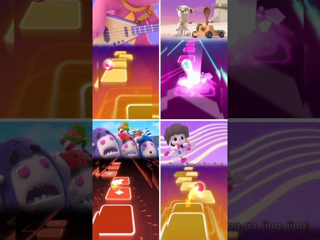 Pink Fong  Marshall Paw Patrol  Oddodobs - Tiles Hop Edm Rush #shorts #trending