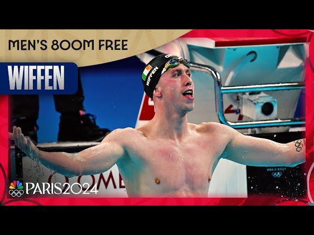 Daniel Wiffen STORMS to 800m free victory; American Bobby Finke takes silver | Paris Olympics