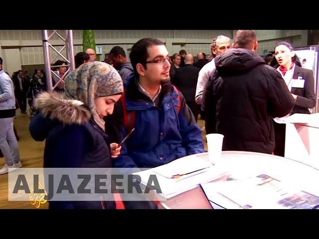 Refugees hope to find employment at Berlin job fair