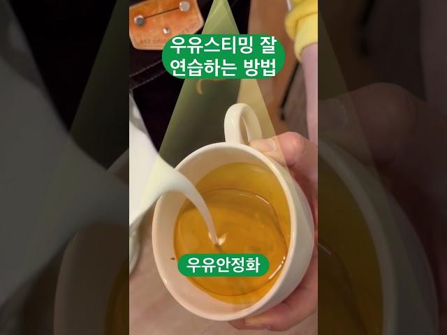 우유스티밍 잘 연습하는 방법 #shorts #바리스타교육
