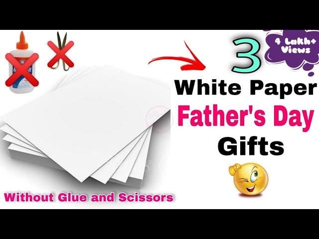 3 Easy and Cheap White Paper Craft Ideas | Father's Day Gift Ideas 2021 | DIY White Paper Craft