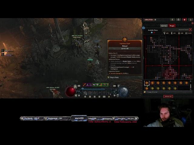 Diablo 4  Season6 - Farming more with Infinite Razor wing Spiritborn! Gonna Grind POE2 on 6.!