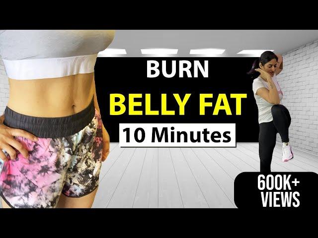 10 Minutes Belly Fat Workout | Standing Abs - No Equipment | By GunjanShouts