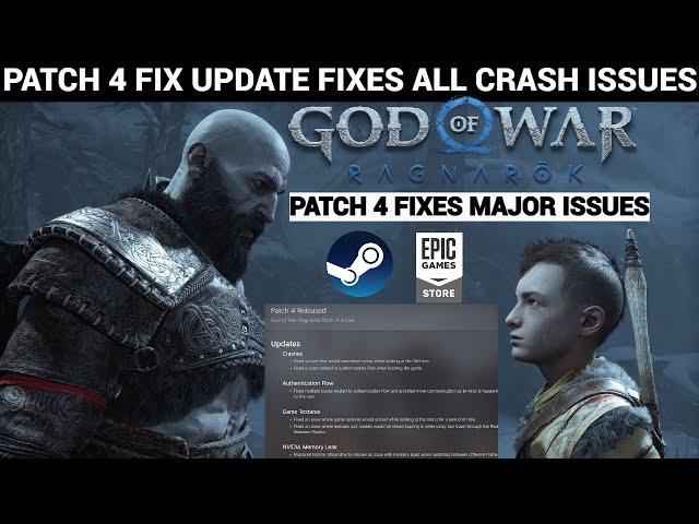 GOD OF WAR RAGNAROK PC PATCH 4 FIX | CRASH,MEMORY LEAK,CONTROLLER FIX |