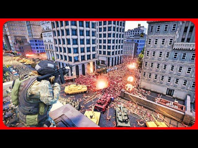 City Invasion of 11 MILLION ZOMBIES - Ultimate Epic Battle Simulator 2 UEBS 2 (4K)