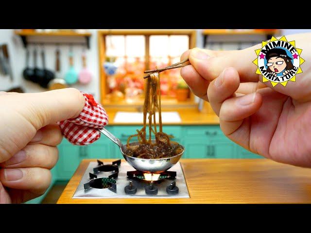 새로운 미미네 주방에 어서 오세요 이삿날엔 미니어처 짜장면이지!! (feat 탕수육) miniature real cooking jjajangmyeon