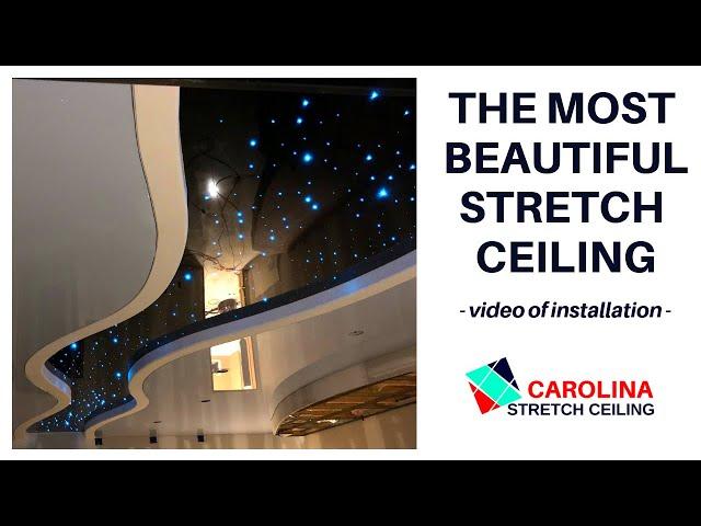 Basement Ceiling Design - Stretch Ceilings with Starry Sky system