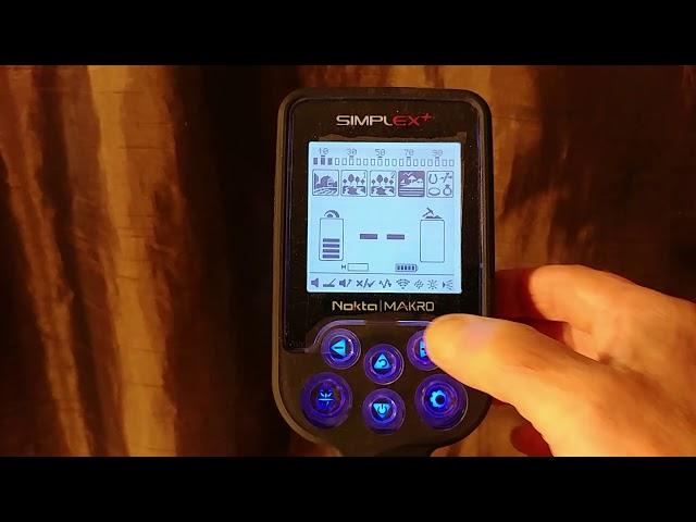 Nokta Makro Simplex V2.78 Menu and Tones