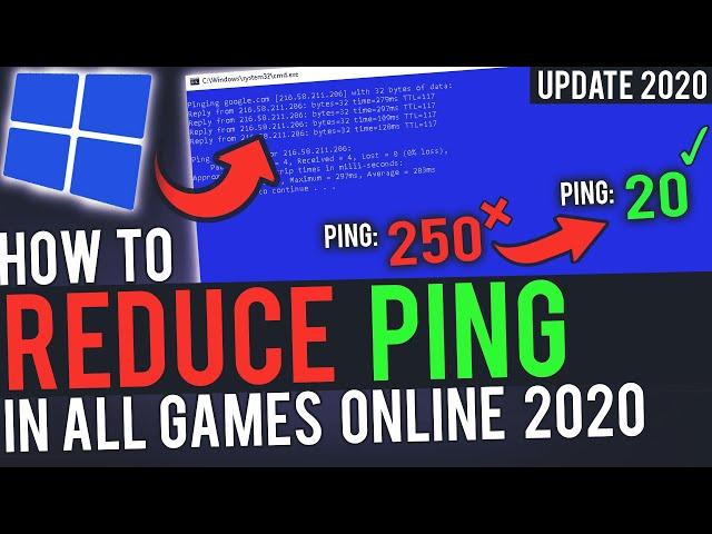 How To Reduce Ping In All Games Online   Fix High Ping Issue In Windows 10 *EASY METHODS* 2020