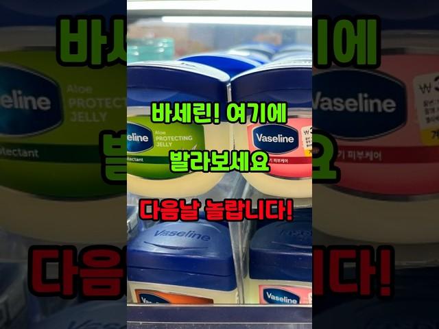 바세린 여기에 발라보세요 #바세린효능 #건강 #건강정보