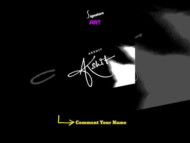 Akshit Name Signature Style | Akshit Unique Signature| A letter Style #signature #art #artist