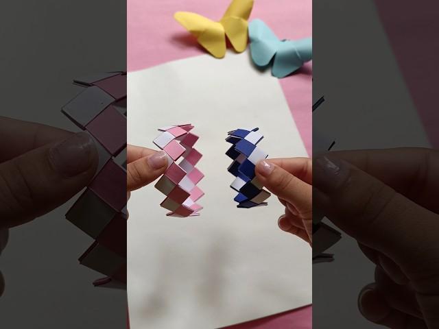 Paper bracelet without glue #youtubeshorts #shortsfeed #diycrafts #viralshorts #trending #tiktok