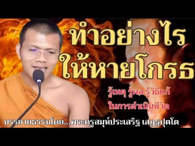 ทำอย่างไรให้หายโกรธ:บรรยายธรรมโดย...พระครูสมุห์ประเสริฐ เสฏฐปุตโต