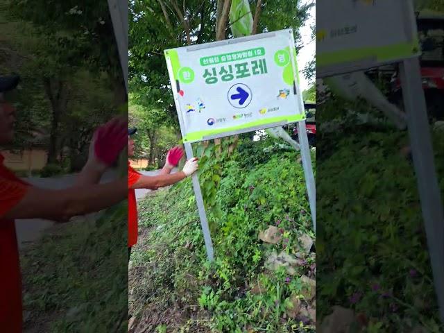 #숲경영체험림 #싱싱포레 #안내판표지 #공사마무리 #산림청 #힐링스테이