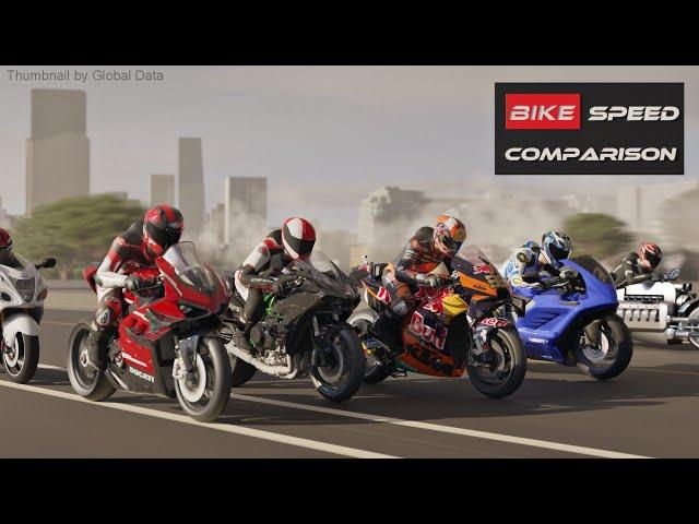 BIKE SPEED COMPARISON 3D | Fastest Motorcycle 3d comparison