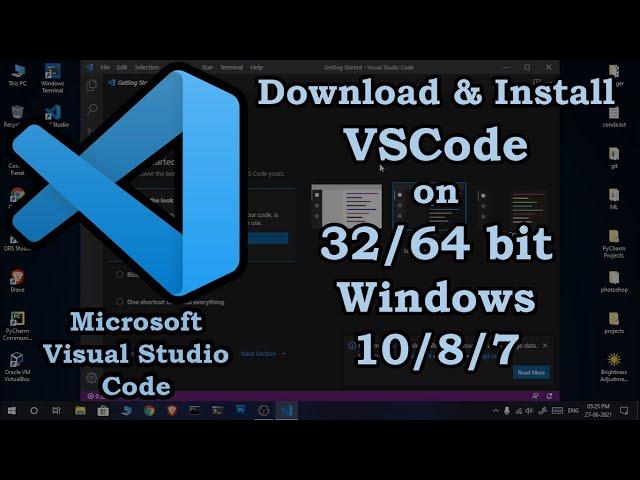 Download and Install latest version of Microsoft Visual Studio Code on 32 and 64 Bit Windows 10/8/7