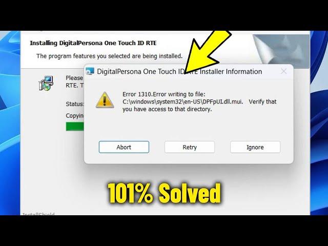 How to Fix Error 1310. Error writing to file When Try Installing Your Program in Windows 11/10/8/7 